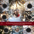 33 Christmas Ornament Digital Backdrops Sets for Christmas Gift Family Photography Fine Arts Background PNG File Easy to Use