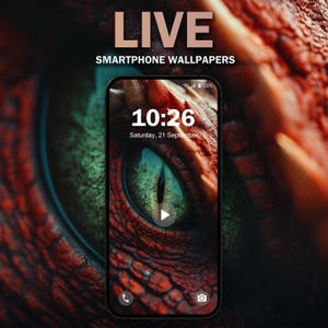 Red Dragon Eye Phone Live Wallpaper V3 | MP4 JPG for Android | Fantasy Theme | Mystical Aesthetic | Homescreen | Lockscreen