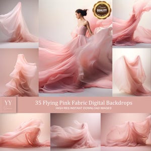 35 Rosa Fliegen Seidenstoff Digitale Kulissen Sets für Mutterschaft Fotografie Fine Arts Hochzeit Studio Photoshop