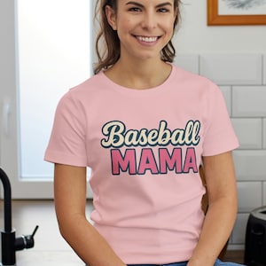 Baseball Mama PNG, Retro Baseball Mom Sublimationsdesign, Spieltag Sport Mom Shirt PNG, Distressed Vintage Script Baseball Grafik V5