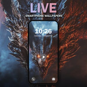 Dragon Fire Phone Live Wallpaper | MP4 JPG for Android| Animal Theme | Fantasy Aesthetic | Home screen | Lockscreen