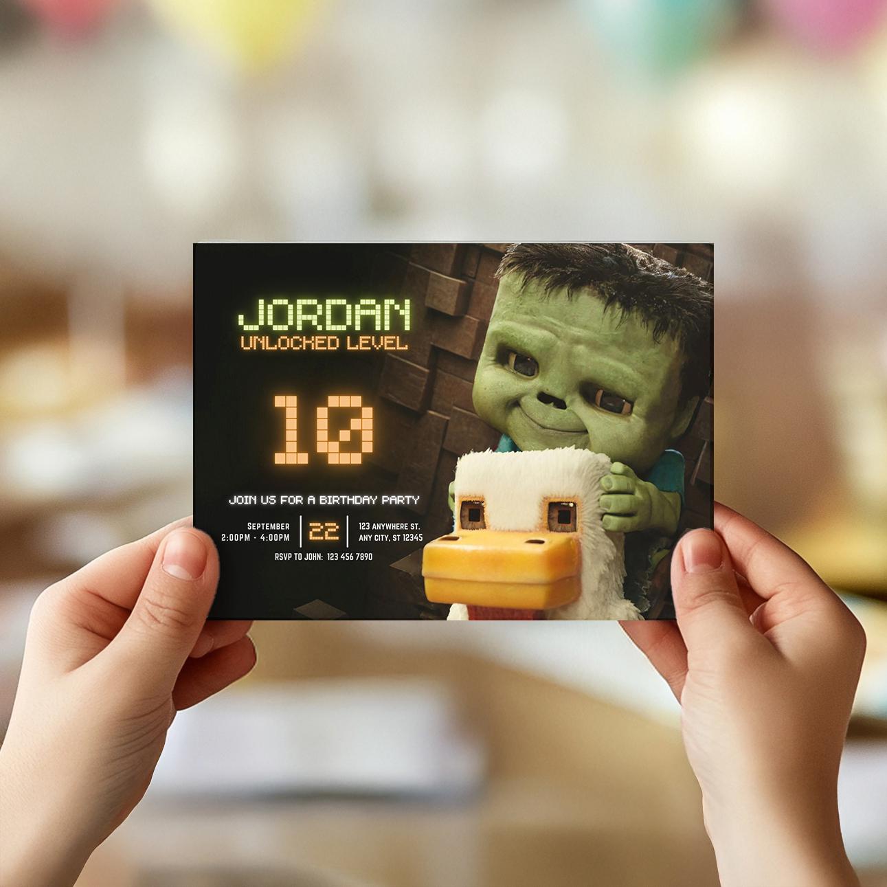 Editable Minecraft Invitation