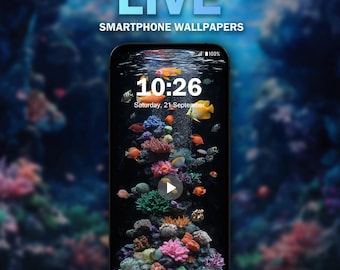Fishes in Tank V1 Aesthetic Phone Live Wallpaper | MP4 JPG for Android  | Fashionable Theme for Modern Devices | Instant Download