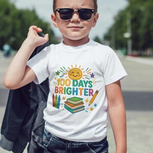 100 Days of School PNG – Embroidery Style Digital Design, 100th Day of School Shirt Graphic, Cute Classroom Sublimation File Download V5