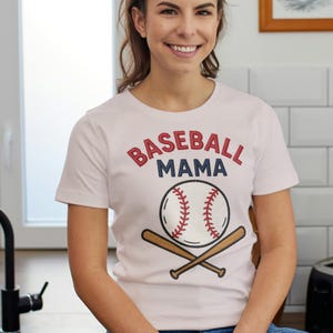 Baseball Mama PNG, Retro Baseball Mom Sublimationsdesign, Spieltag Sport Mom Shirt PNG, Distressed Vintage Script Baseball Grafik V6