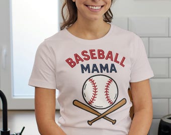 野球ママ PNG、レトロな野球ママ昇華デザイン、試合当日のスポーツママシャツ PNG、ヴィンテージ風スクリプト野球グラフィック V6