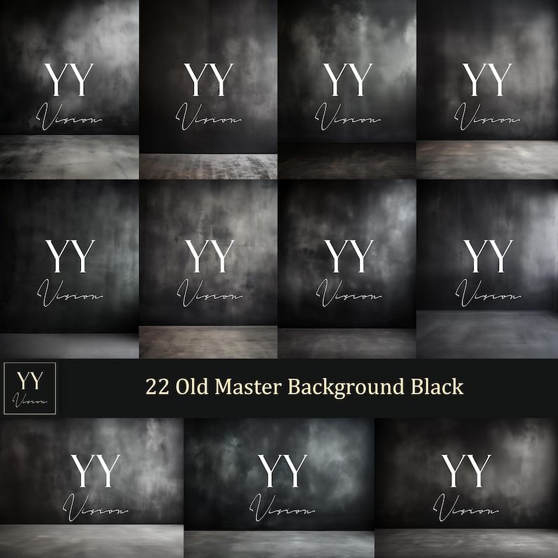 May include: A set of 22 digital backgrounds in black and white with a textured, aged look. The backgrounds are perfect for photographers and graphic designers who want to create a vintage or moody aesthetic.