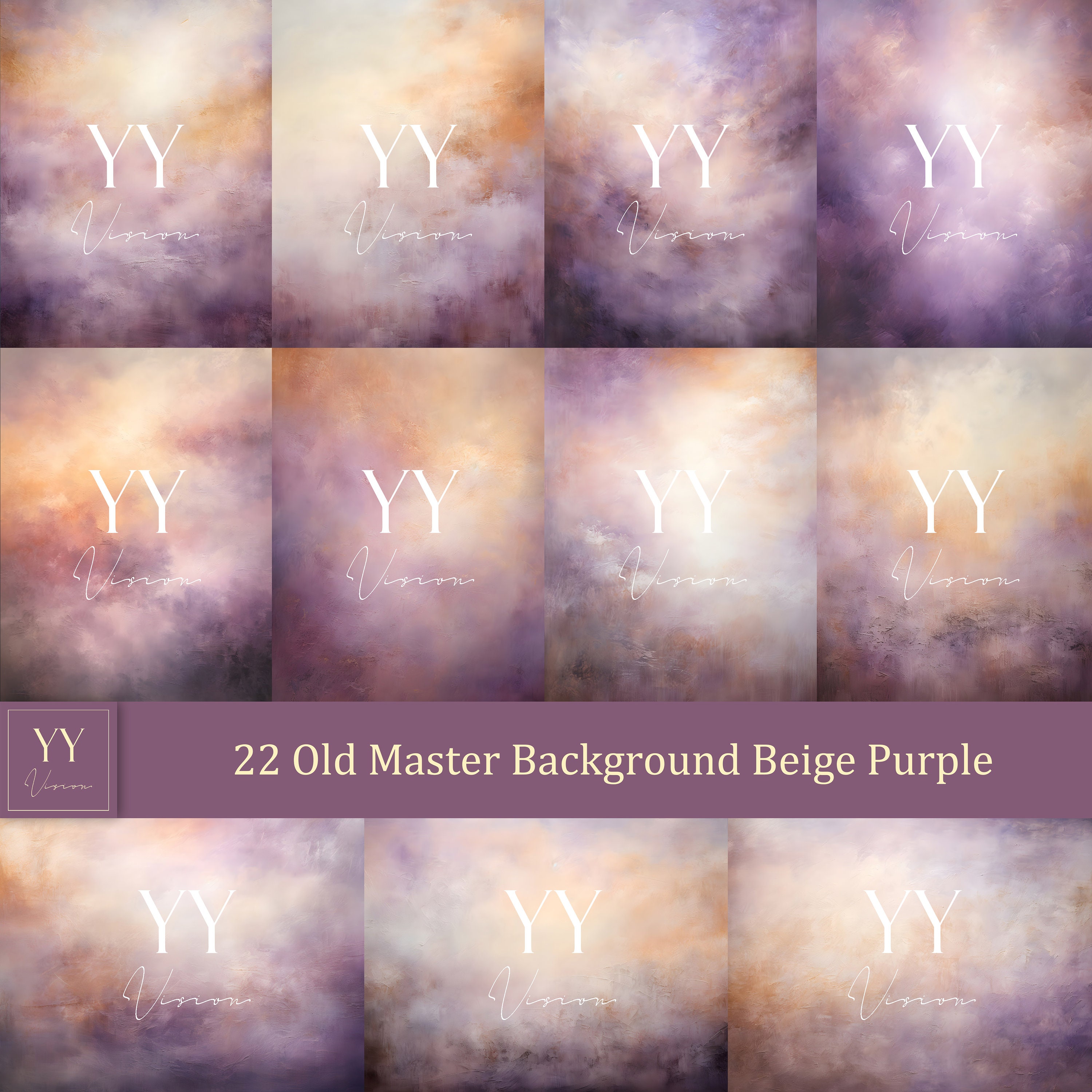 Master Background Design 22 Old Master Portrait Background Beige Purple Digital Backdrops Sets ...