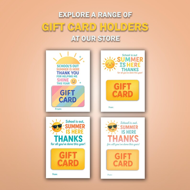 School is Out Summer is Here Teacher Gift Card Holder | End of Year ...
