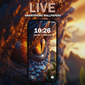 Dragon Eye Phone Live Wallpaper V1 | MP4 JPG for Android | Fantasy Theme | Mystical Aesthetic | Homescreen | Lockscreen
