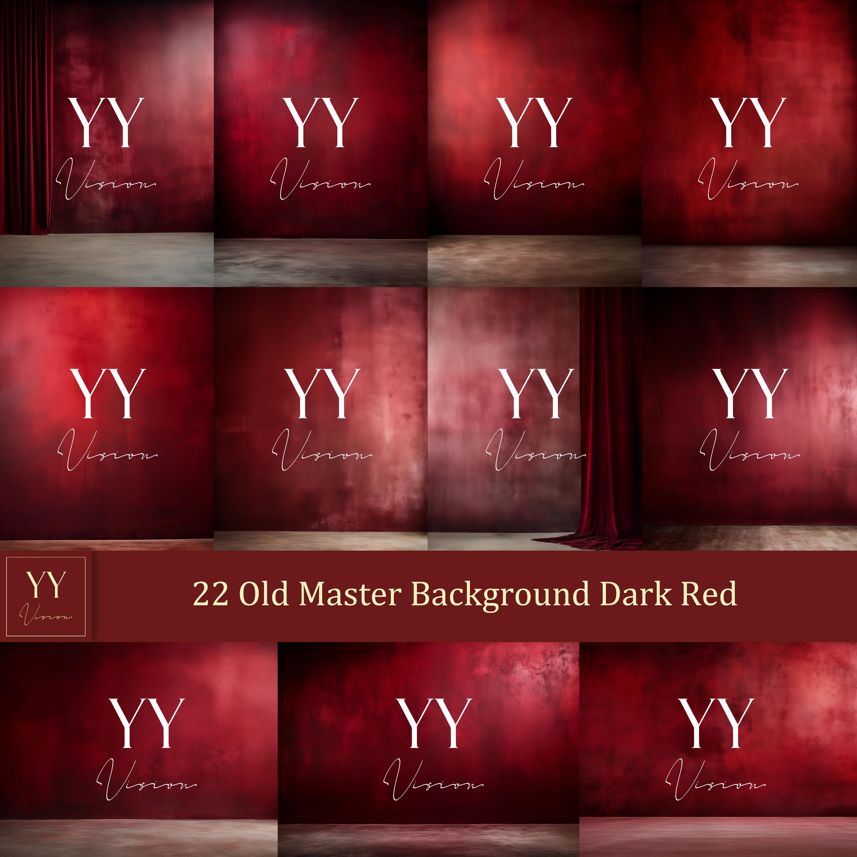Imaster Background 22 Old Master Studio Background Dark Red Digital Backdrops Sets for ...
