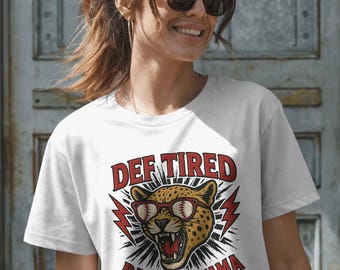 Def Tired Baseball Mama PNG, Funny Sports Mom Sublimation Design, Retro Leopard Game Day Shirt PNG, Tired Baseball Mom Graphic File V2