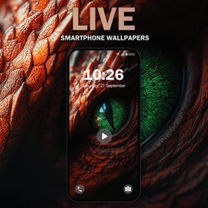 Red Dragon Eye Phone Live Wallpaper V1 | MP4 JPG for Android | Fantasy Theme | Mystical Aesthetic | Homescreen | Lockscreen