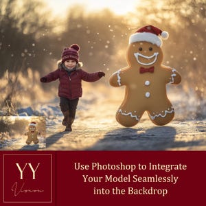 Gingerbread Child Computer Background 18 Gingerbread Monster Digital Backdrops Sets for Fun Christmas Family ...