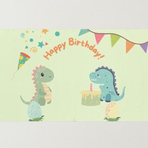 Happy Birthday Banner - Dinosaur