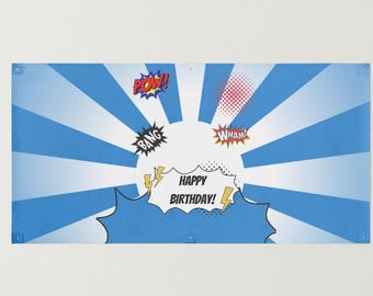 Banner di buon compleanno - Supereroe