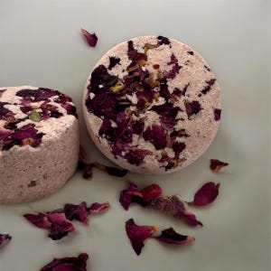 Handmade Aromatherapy Shower Steamer: Rose Essential Oil, Spa Gift