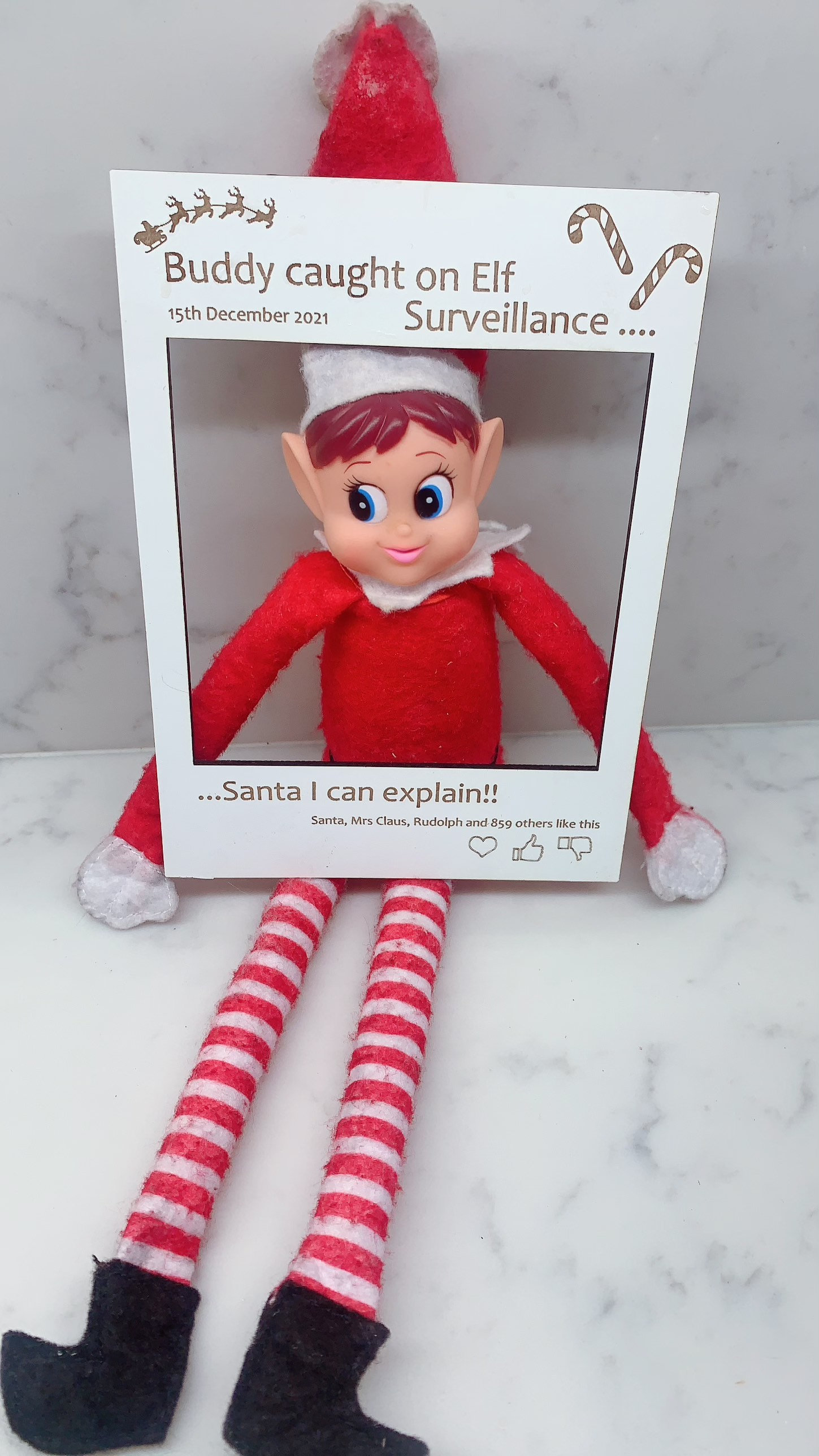 Elf on the Shelf Frame Elf on Shelf Prop Elf on Shelf | Etsy UK
