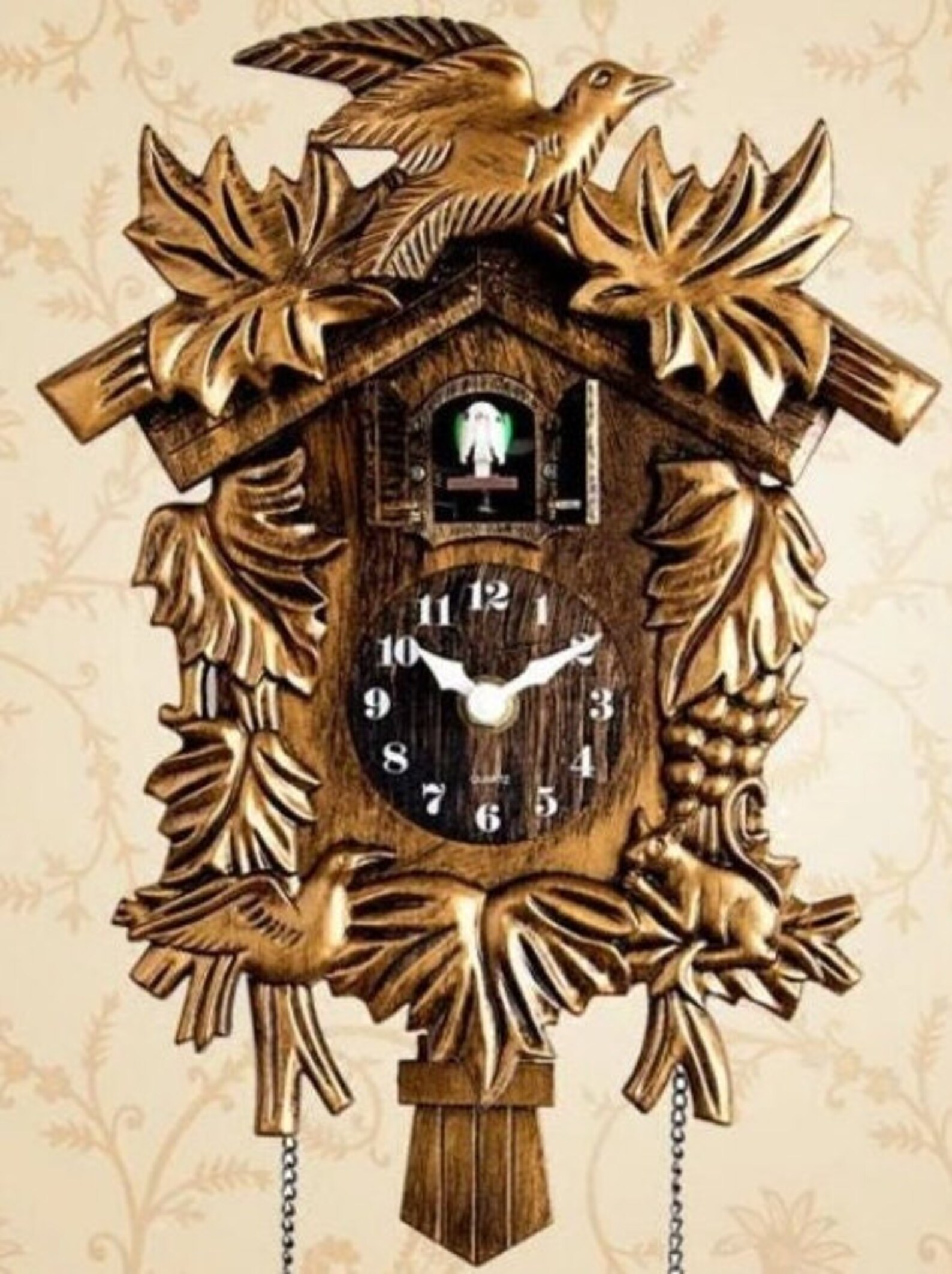 Cuckoo Clock Antique Wall Clock Bird Cuckoo Alarm Clock Etsy