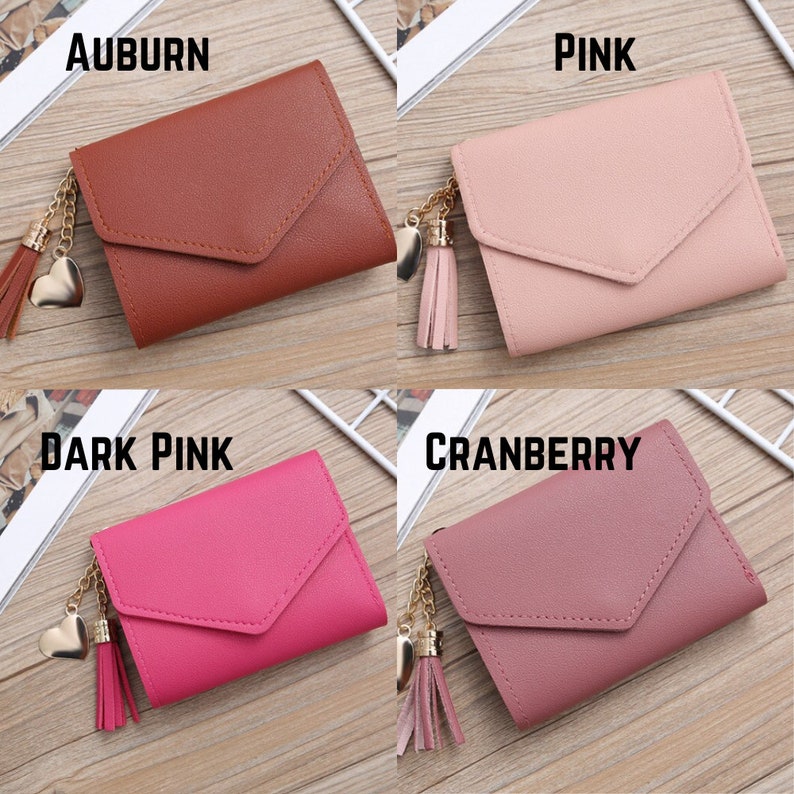 Personalized Leather Wallet Card Holder for Women Girls Etsy