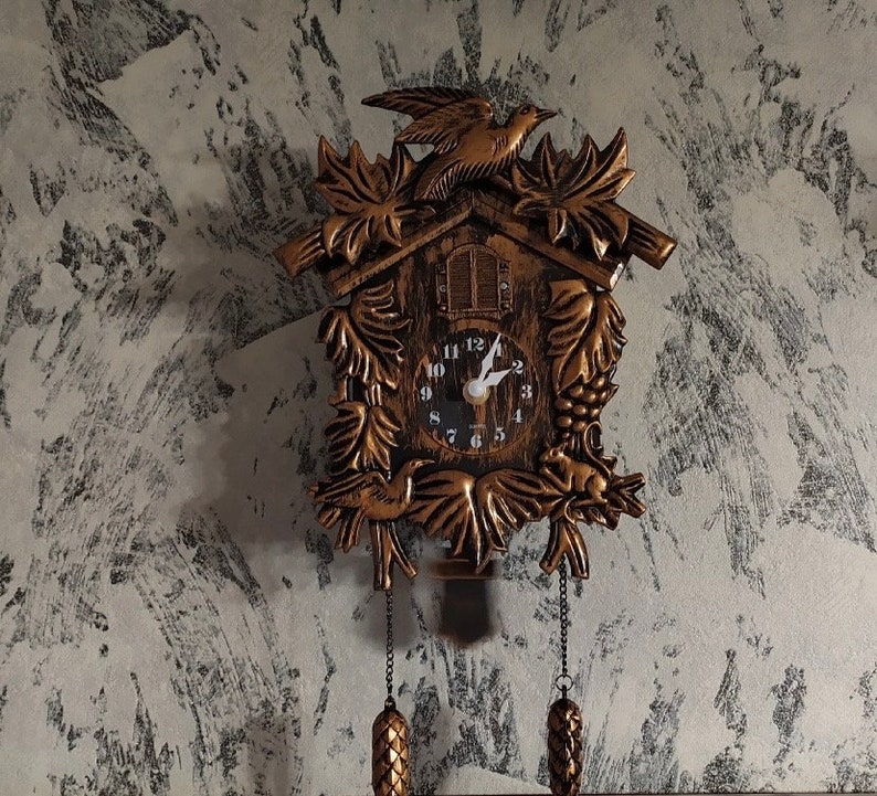 Cuckoo Clock Antique Wall Clock Bird Cuckoo Alarm Clock Etsy