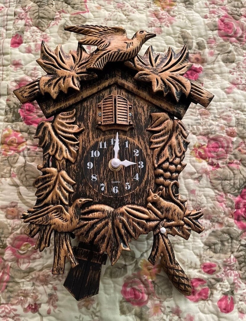 Cuckoo Clock Antique Wall Clock Bird Cuckoo Alarm Clock Etsy