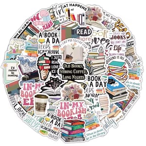 Book Lover Stickers Pack - Bookish Stickers for Readers, Journaling, Scrapbooking, Laptop, Planner | Aesthetic Reader Gift