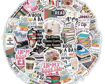 Book Lover Stickers Pack - Bookish Stickers for Readers, Journaling, Scrapbooking, Laptop, Planner | Aesthetic Reader Gift