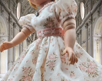 Beautiful pink flowered spring dress for Cissy or other 19-21 inch doll.
