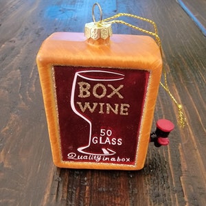 Boxed Wine Drink Christmas Ornament