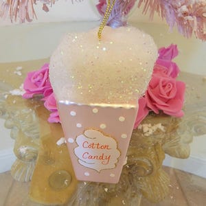 Cotton Candy Christmas Food Ornament