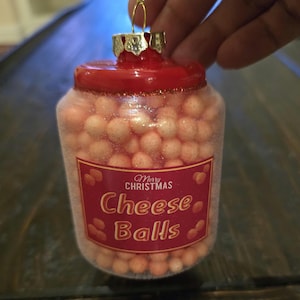 Cheese Balls Snack Christmas Food Ornament
