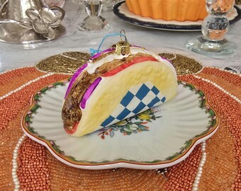Gyro Sandwich Food Christmas Ornament