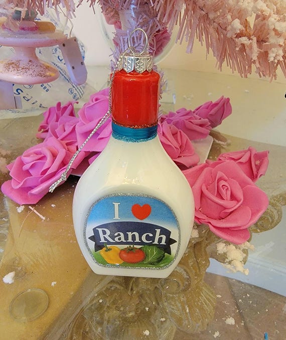 I Love Ranch Salad Dressing Christmas Food Ornament - Etsy