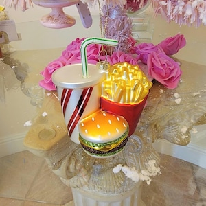 Cheeseburger Meal Christmas Fast Food Ornament