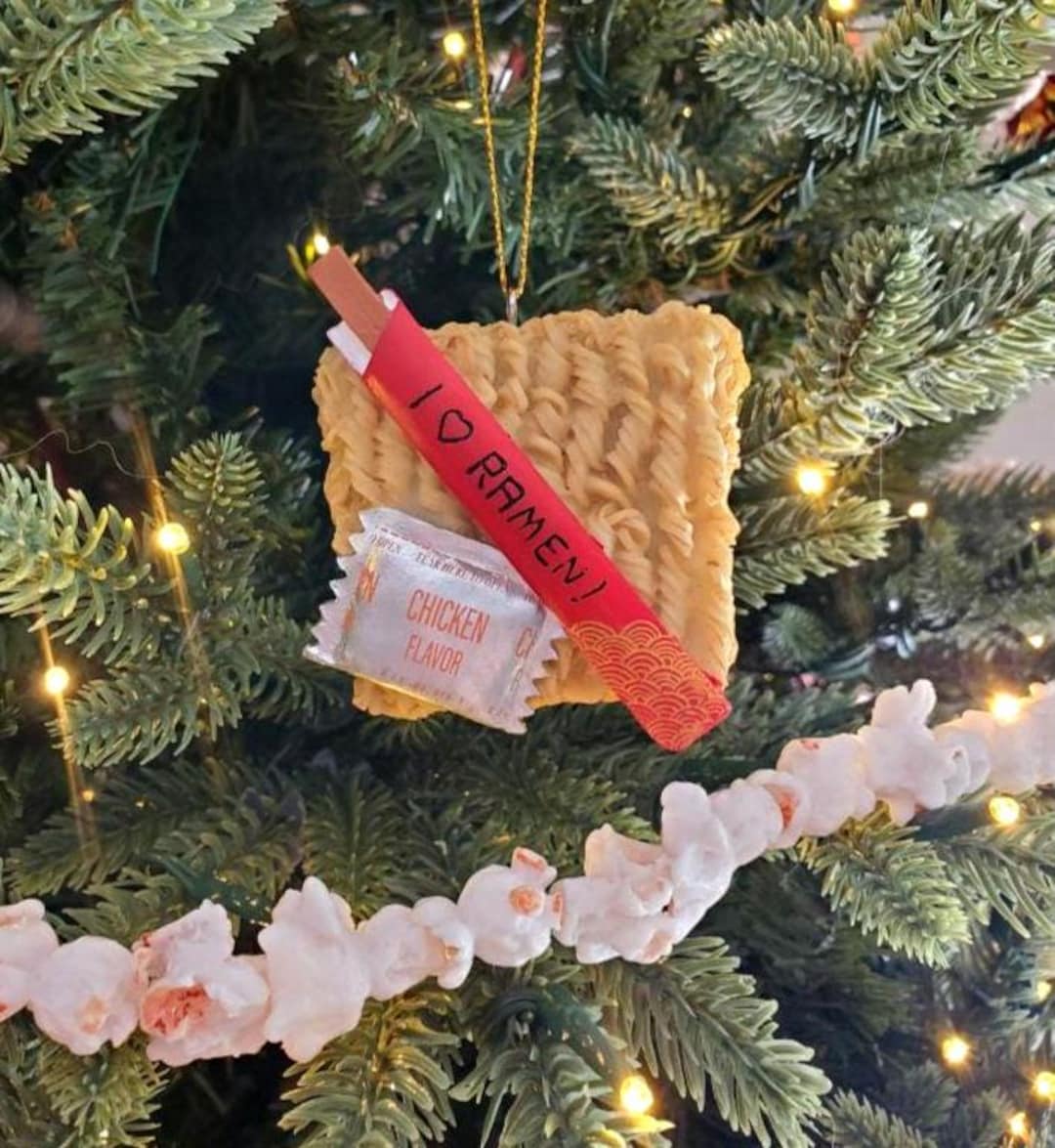 Ramen Noodle Soup Christmas Food Ornament - Etsy