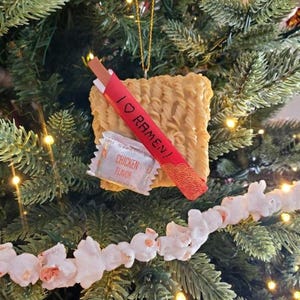 Ramen Noodle Soup Christmas Food Ornament