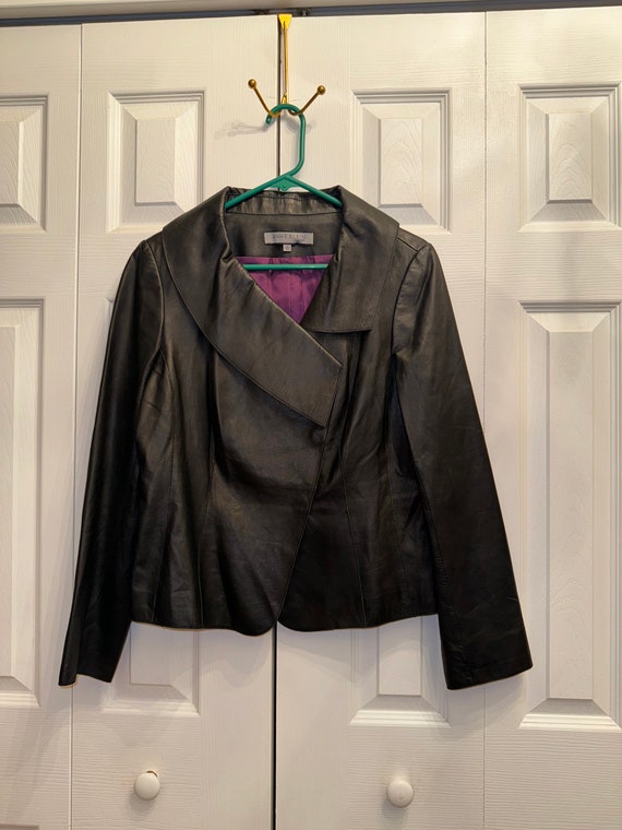ANNE KLEIN NEW York genuine leather women's jacket