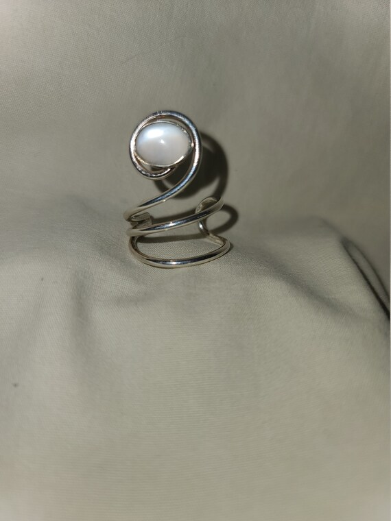 STERLING SILVER WRAP Moonstone ring sterling silv… - image 7