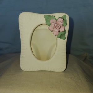 VINTAGE PORCELAIN CARVED Rose picture frame vintage photo frame easel frame home decor carved rose picture frame wedding frame