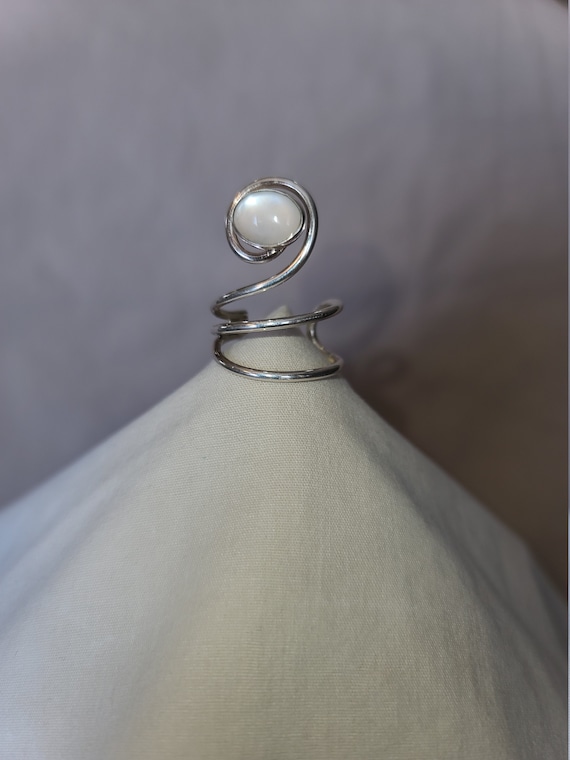 STERLING SILVER WRAP Moonstone ring sterling silve