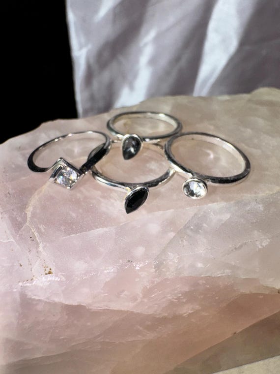 SET OF 4 STACK-able rings ring set stack-able rin… - image 6