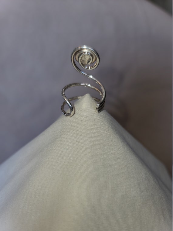 STERLING SILVER WRAP Moonstone ring sterling silv… - image 4