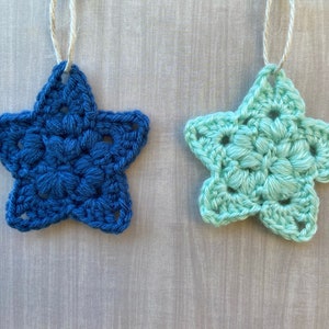 Hand Crocheted Star Ornament for Christmas, Home Decor, Gifts