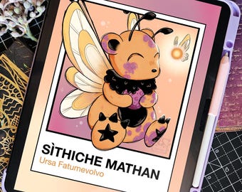 A4 Digital File for Print | Pantone Orange Bear | Spooky Artwork