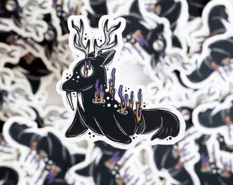 Sticker | Spooky Cute Deer/Walrus Hybrid Creature - Soft Touch Matte
