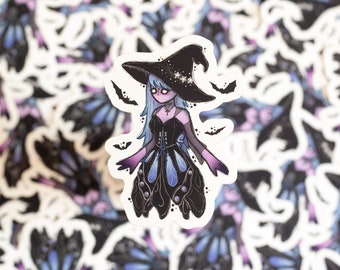 Sticker | Spooky Cute Halloween Butterfly Witch - Soft Touch Matte