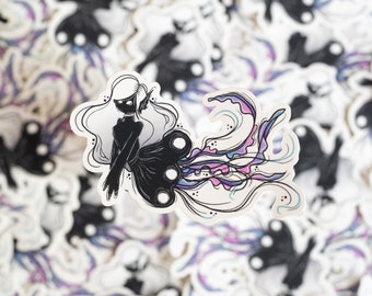Sticker | Spooky Cute Jellyfish Mermaid - Soft Touch Matte
