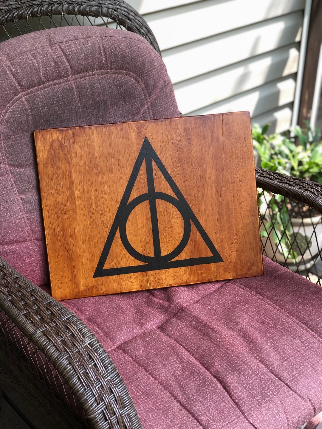Wood Lap Desk Harry Potter Deathly Hallows Etsy