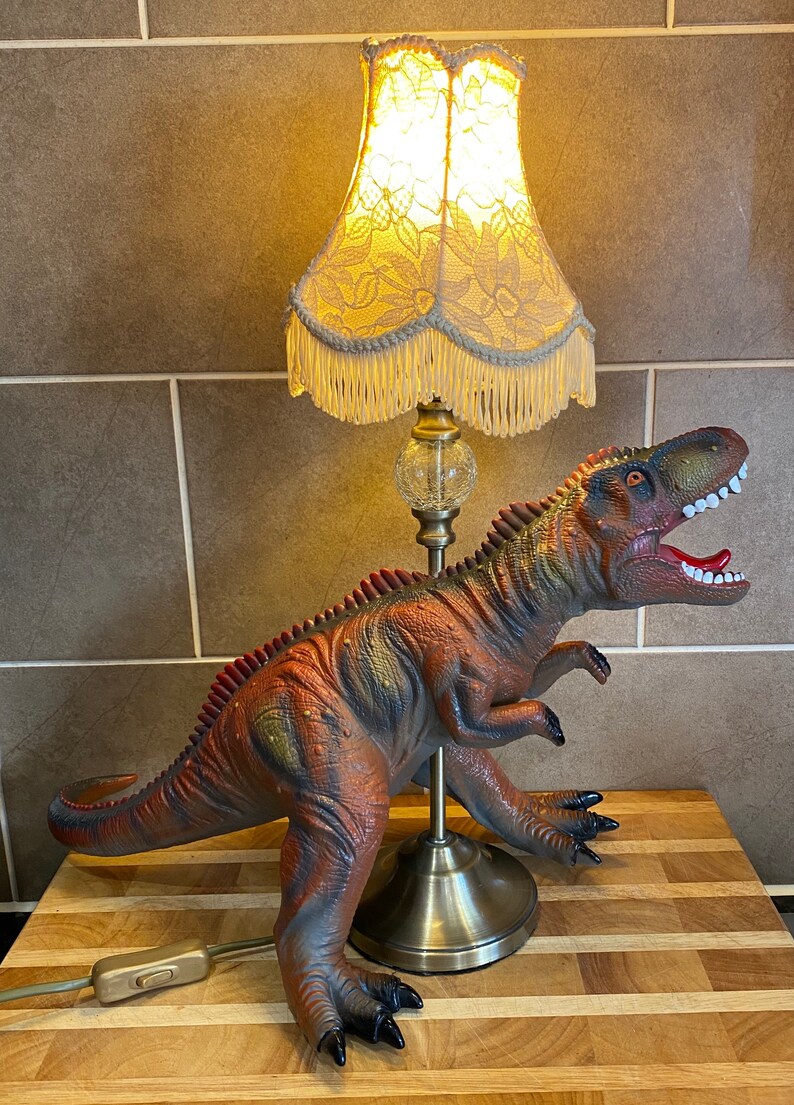 Amazing TREX Dinosaur Bedside Lamp / Desk Lamp Jurassic Park Etsy